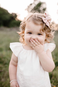 toddler white linen dress